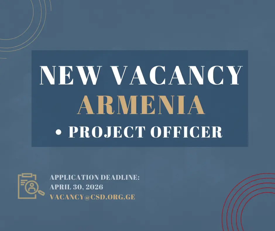 New Vacancy-Project Officer (Armenia)