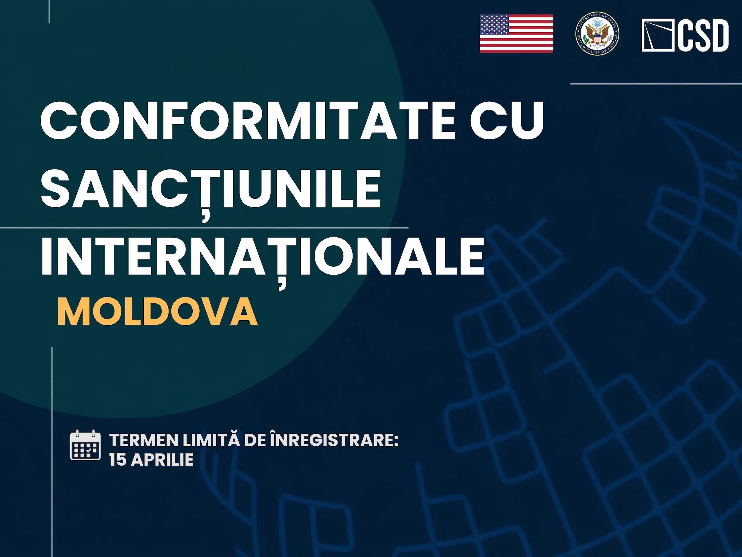Înscriere pentru cursul „Conformitate cu Sancțiunile Internaționale” (Moldova)